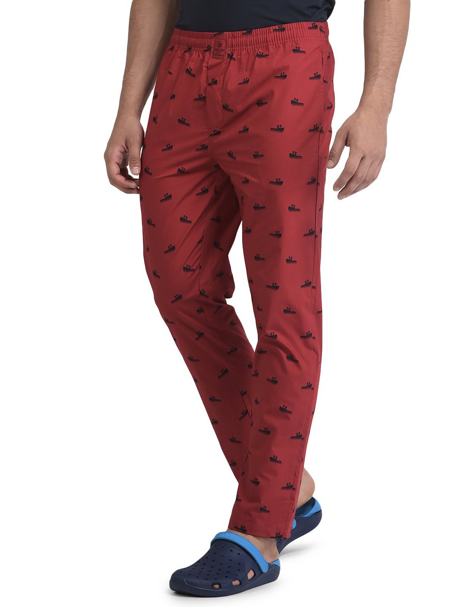 Woodland Dark Red Printed Pyjamas