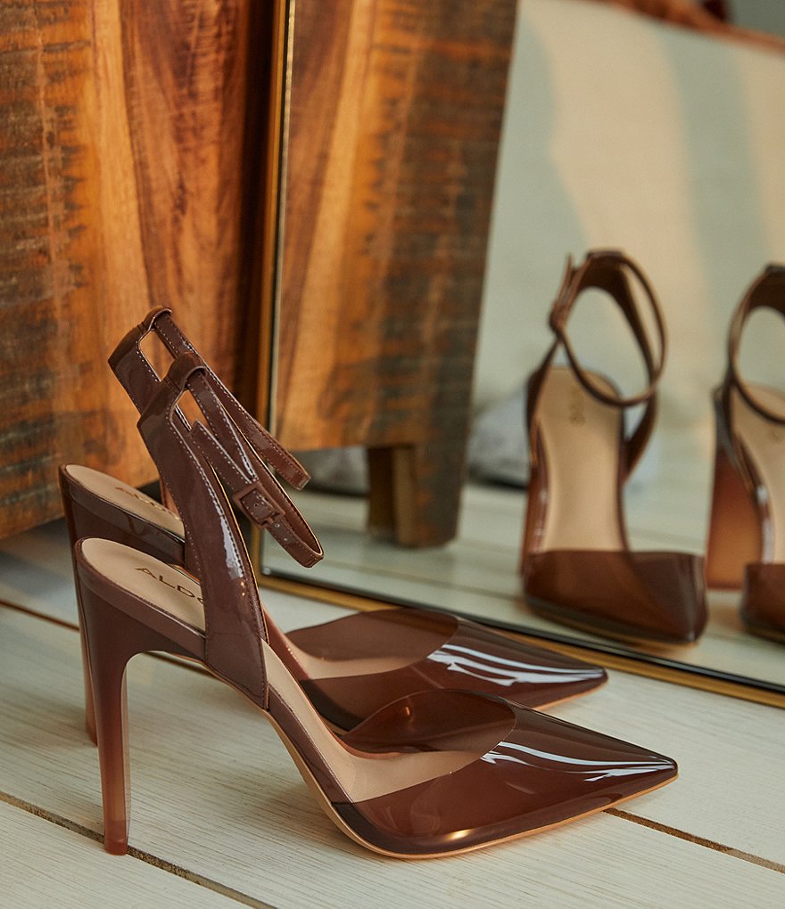 ALDO Aradda Clear Ankle Strap Pumps