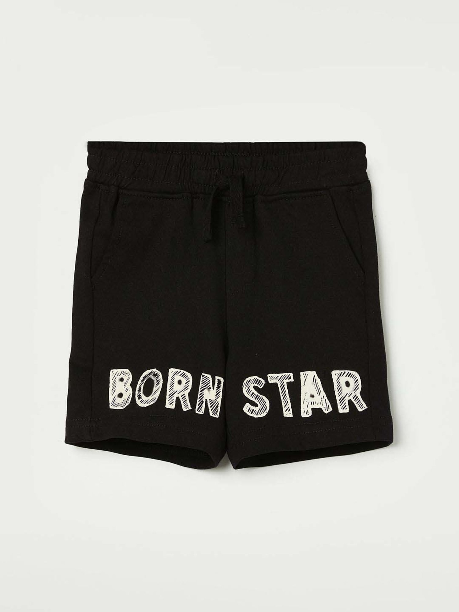 Juniors by Lifestyle Kids Black Cotton Cotton Short