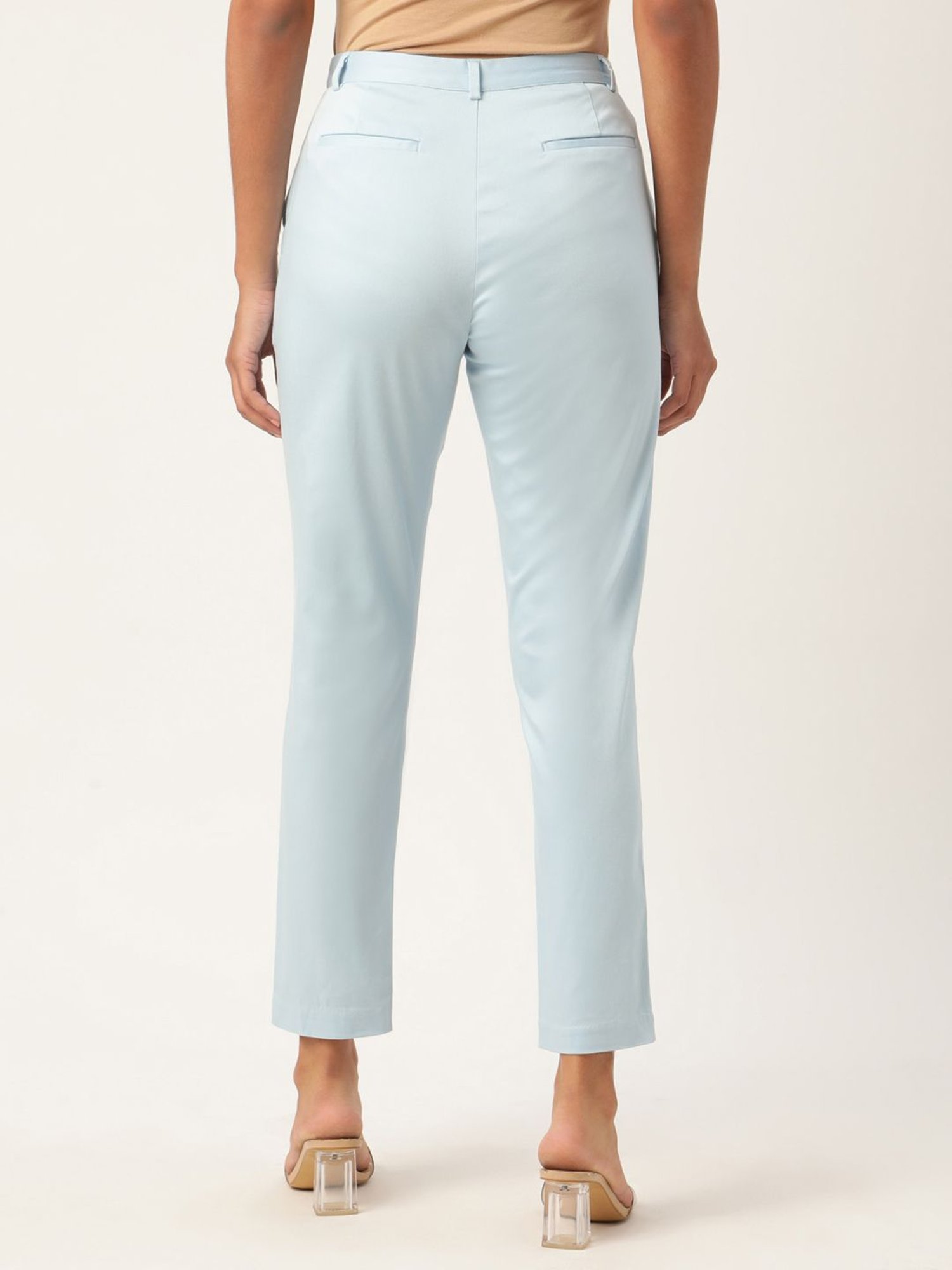 Rooted Blue Mid Rise Trousers