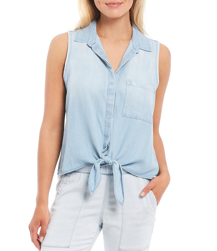 Cloth & Stone Woven Tie Front Coordinating Sleeveless Top