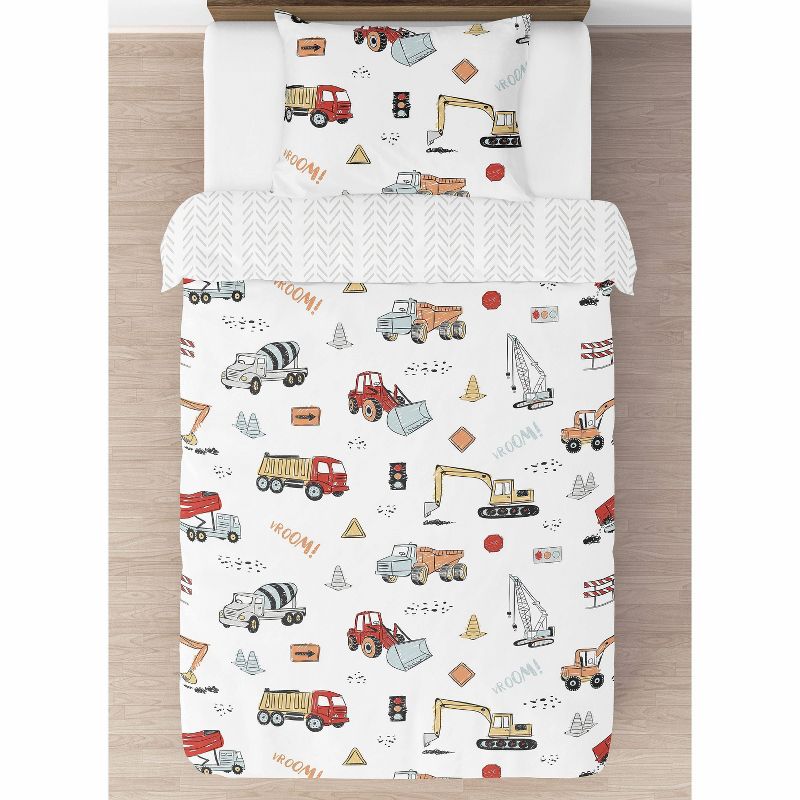 4pc Twin Construction Truck Bedding Set - Sweet Jojo Designs
