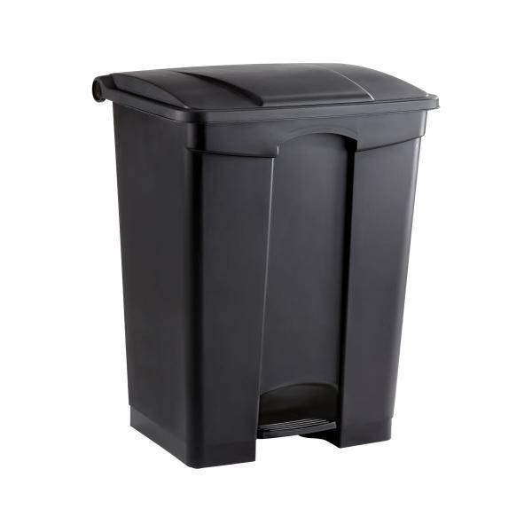 Large Capacity Plastic Step-On Receptacle, 23Gal, Black