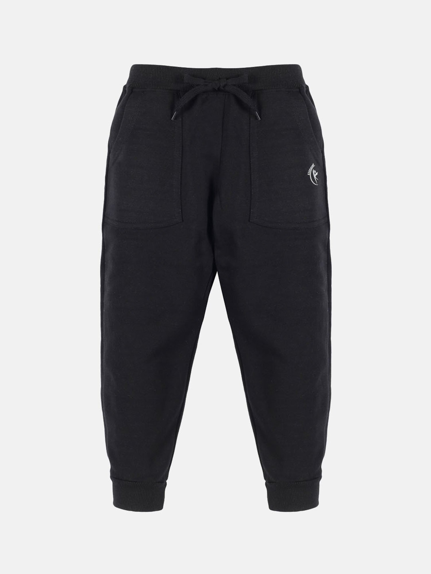 Kiddopanti Boys Black Solid Joggers