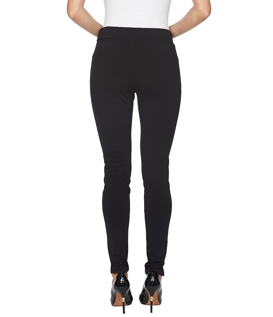 CeCe Ankle Slit Straight Ponte Leggings