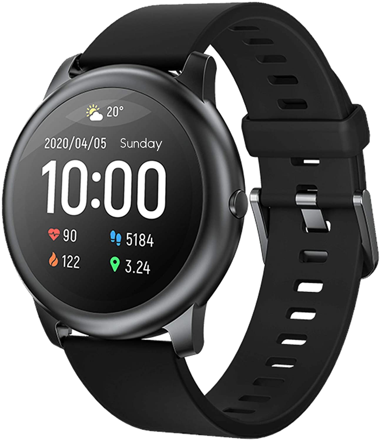 Solar Smart Watch for Apple iOS iPhone and Android Phones for Men and Woman, Health and Fitness Tracker Smartwatch with Heart Rate Monitor, LS05, 46mm Xiaomi Youpin Global Version