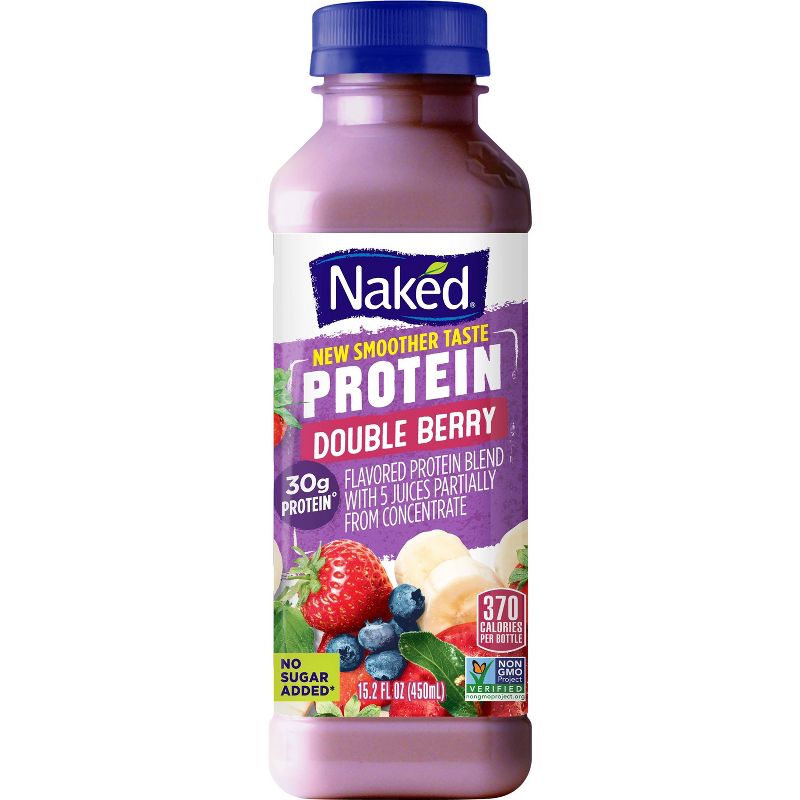 Naked All Natural Protein Zone Double Berry Protein Juice Smoothie  -15.2oz
