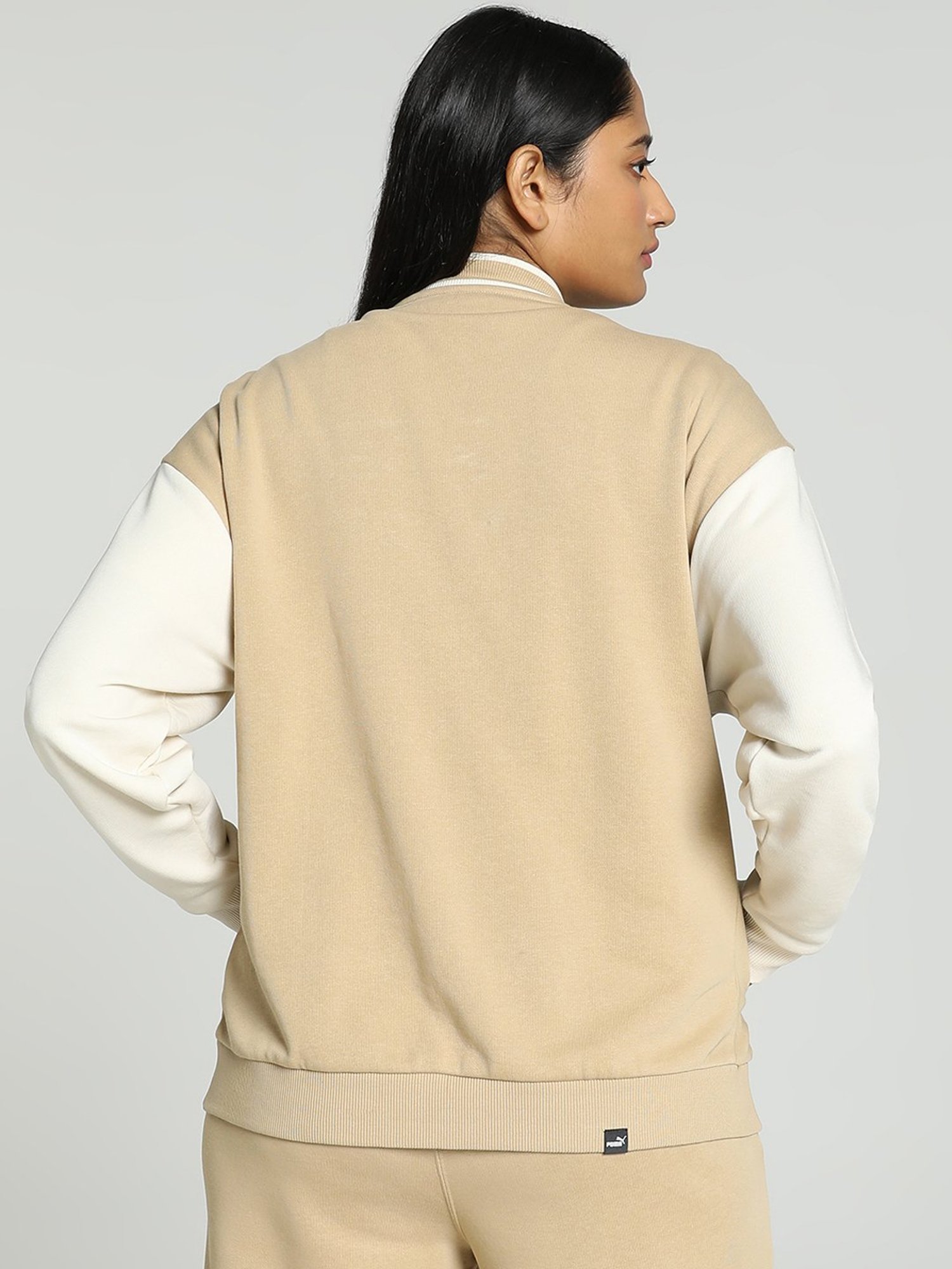 Puma Beige Printed Sports Jacket