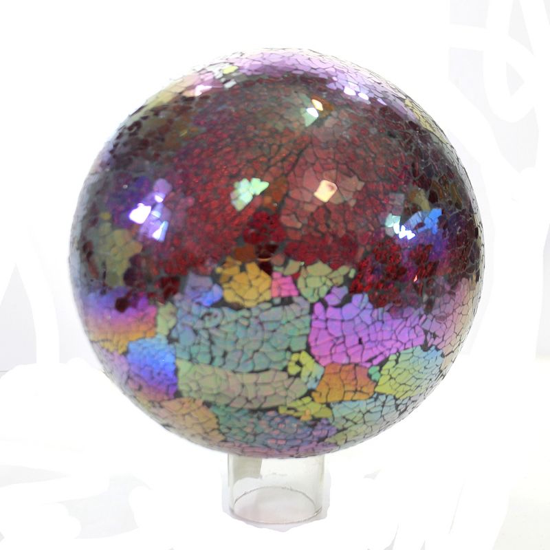 Home & Garden 9.75" Baroque Gazing Ball Glass Mosaic Landscape Decor Evergreen Enterprises Inc  -  Outdoor Sculptures And Statues
