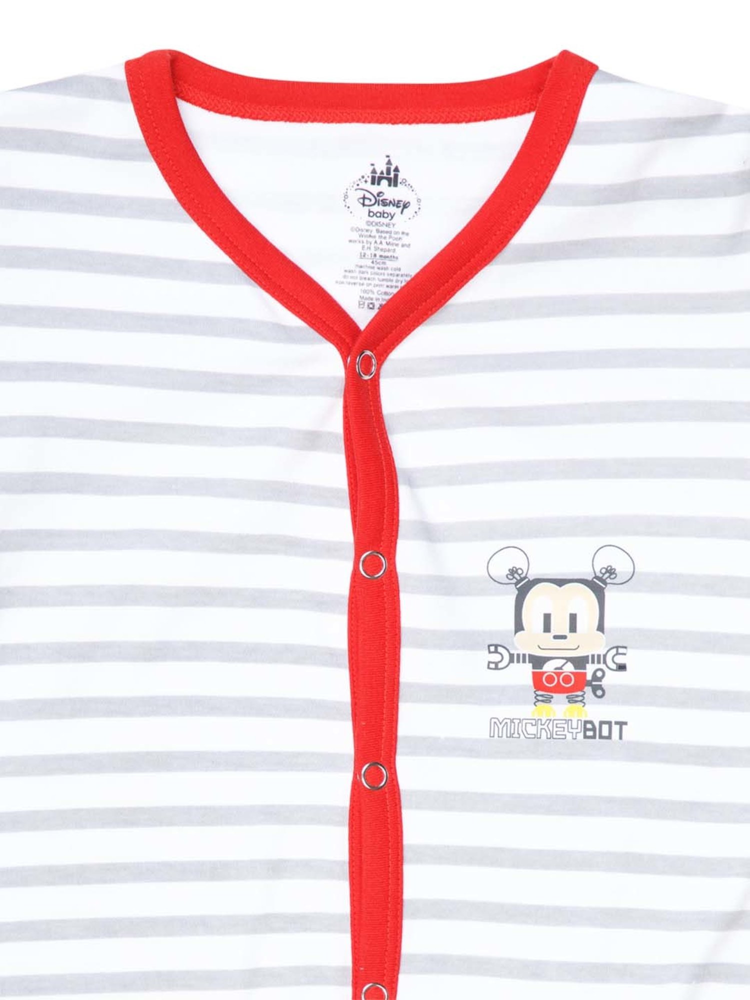 Ed-a-Mamma Baby Pink & White Printed Bodysuit (Pack Of 2)