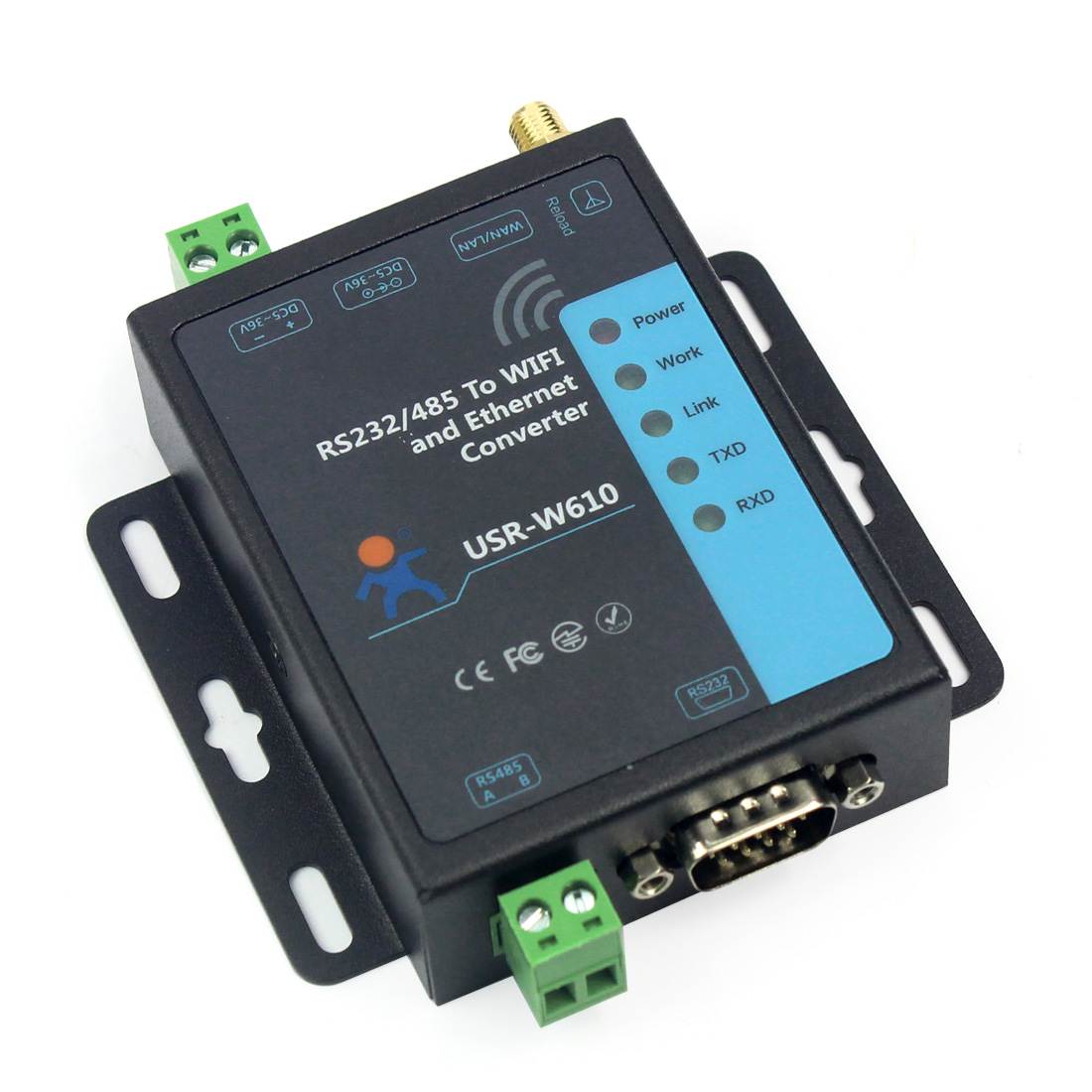 USR-WIFI232-602 V2 RS232 WIFI converters RS232 to Wireless 802.11 b/g/n Converters with Router Function