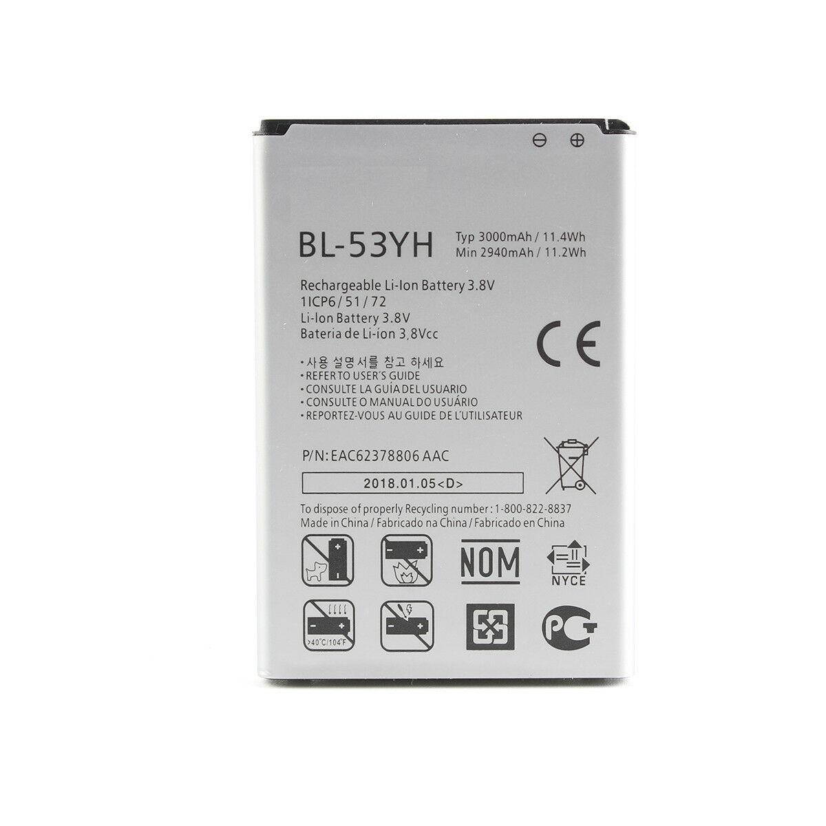 Original LG G3 BL-53YH Battery 3000mAh For D850 D851 D852 D855 LS990 VS985 F400