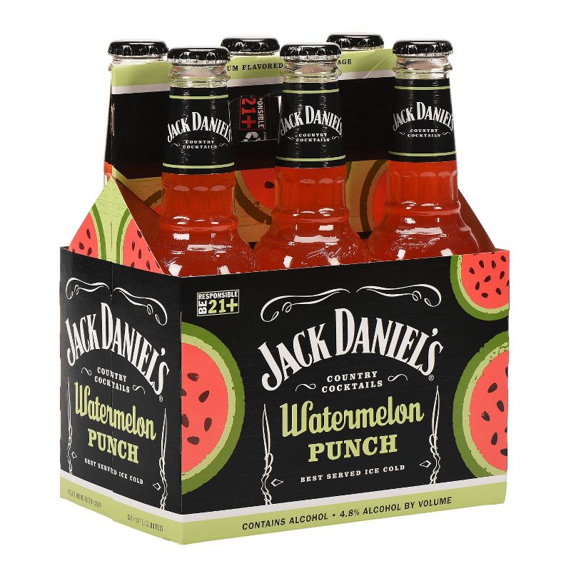 Jack Daniel's Watermelon Punch Country Cocktails - 6pk/10 fl oz Bottles