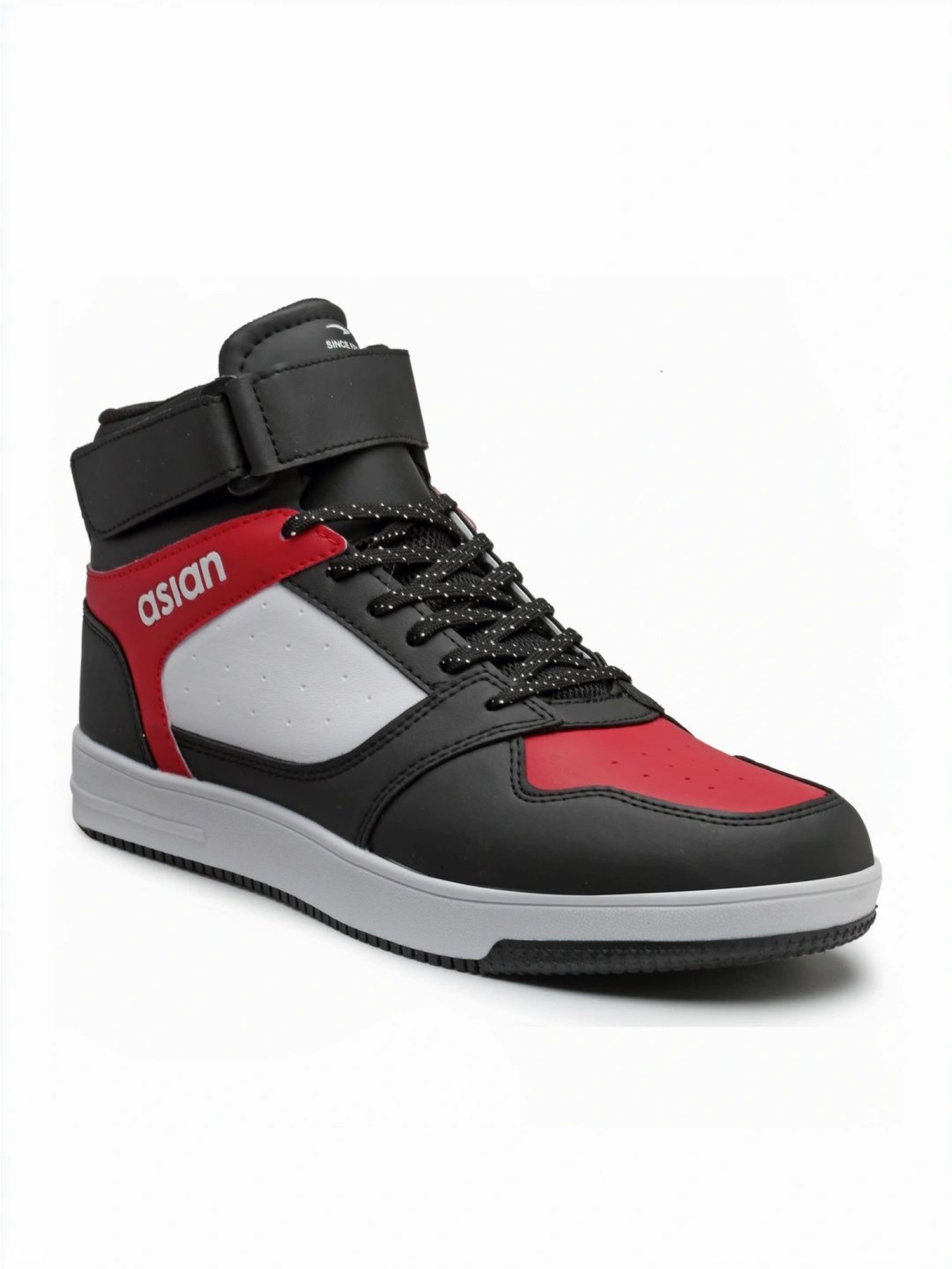 Asian Men's Black Ankle High Sneakers