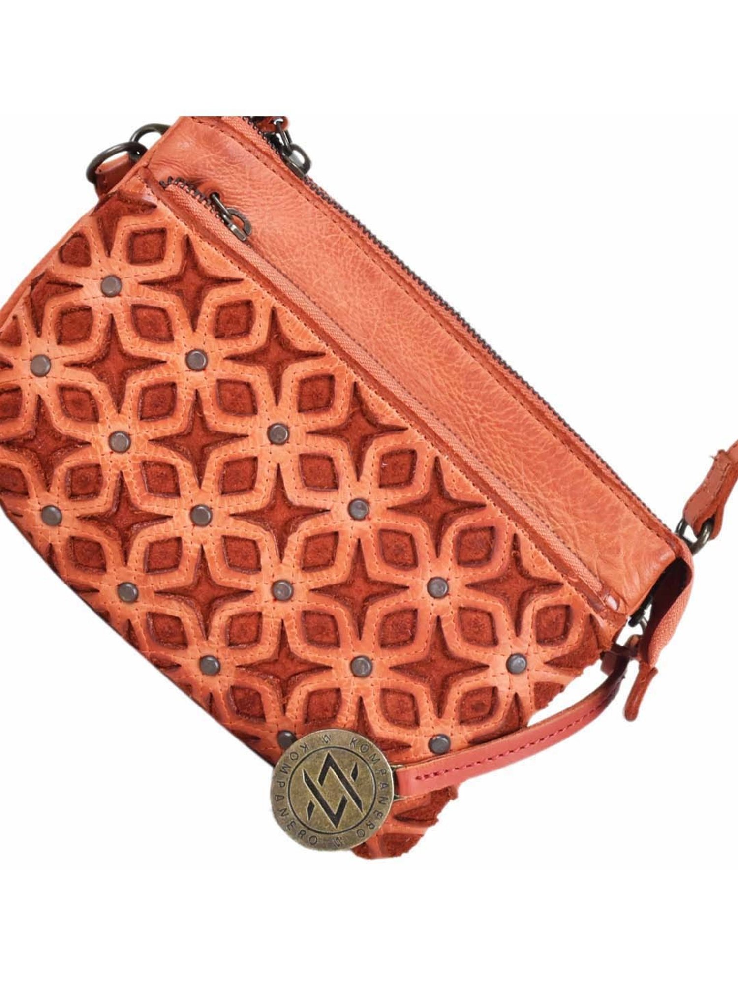 KOMPANERO Tan Textured Small Sling Handbag