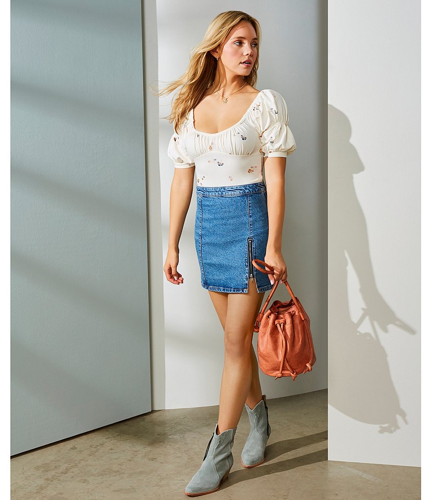 Free People New Frontier Suede Western Booties