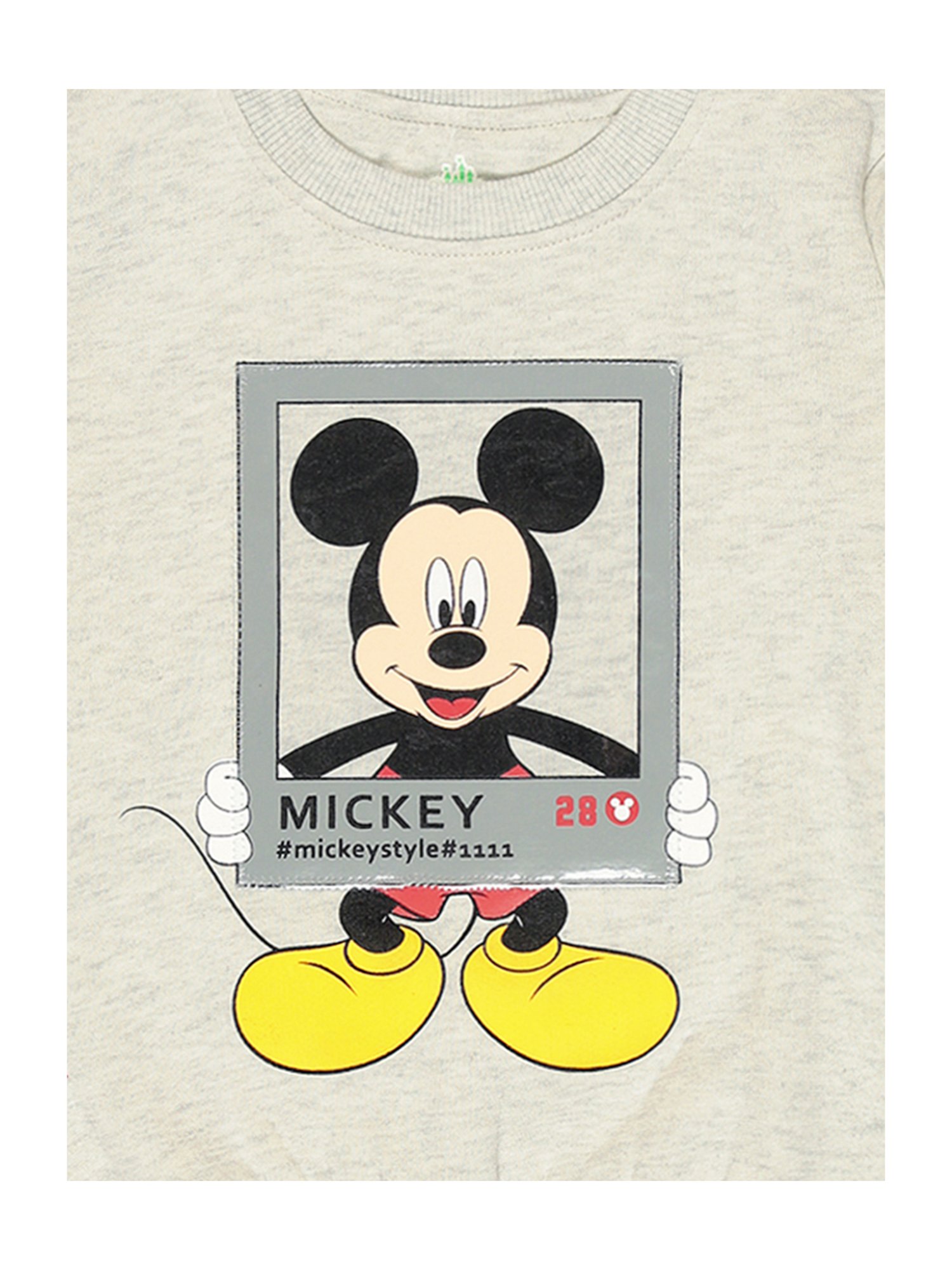 Bodycare Kids Grey Melange Printed Full Sleeves Sweatshirt