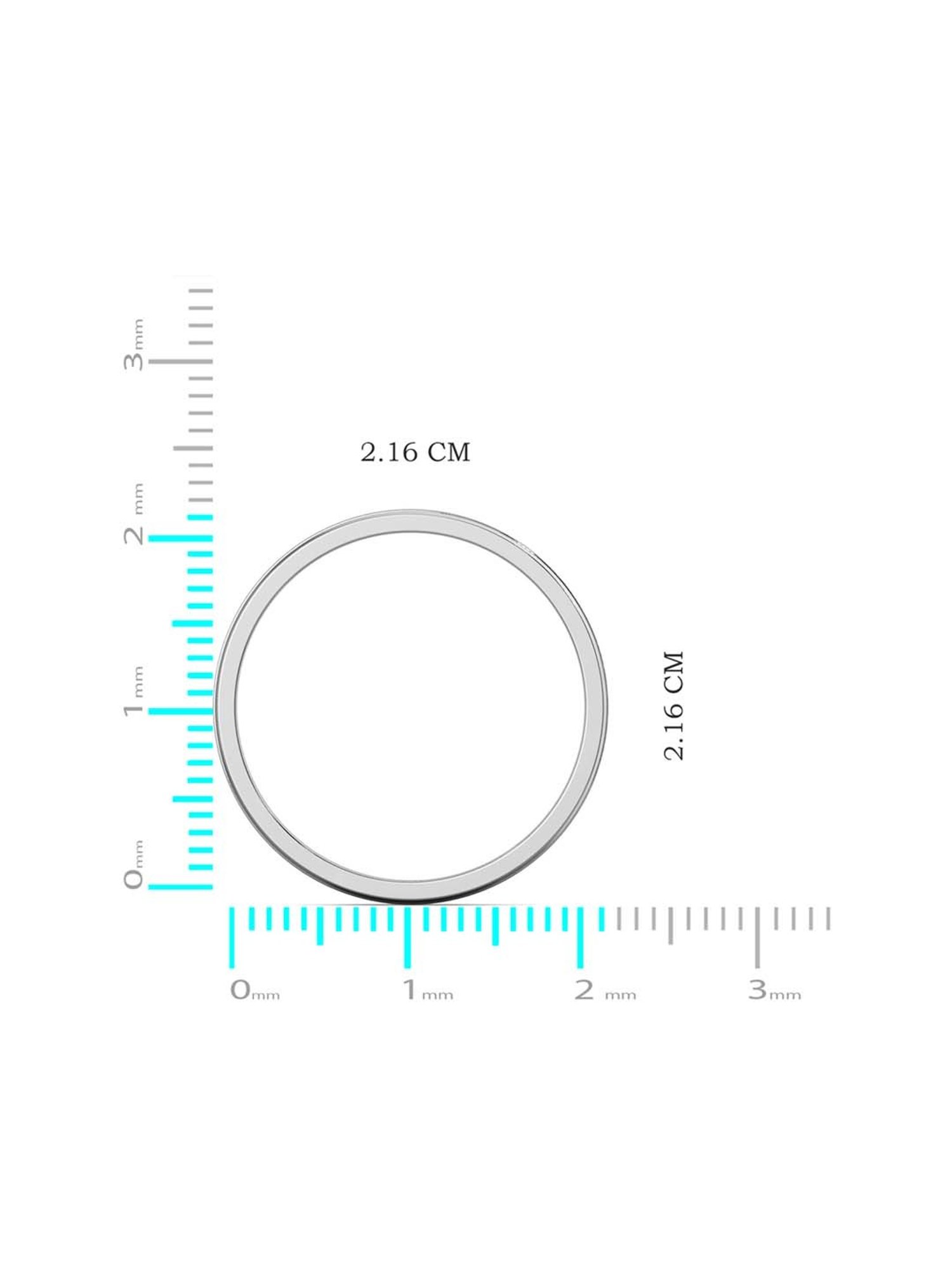 Malabar Gold and Diamonds 950 Platinum & 0.02 ct Diamond Ring