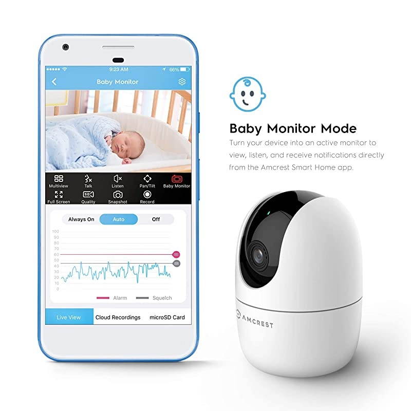 1080P FHD Baby Monitor Pet Camera WiFi Camera 24G Wireless Indoor Home Security Camera w TwoWay Audio Motion Detection Night Vision for BabyPetNanny iOS Android ASH21 White
