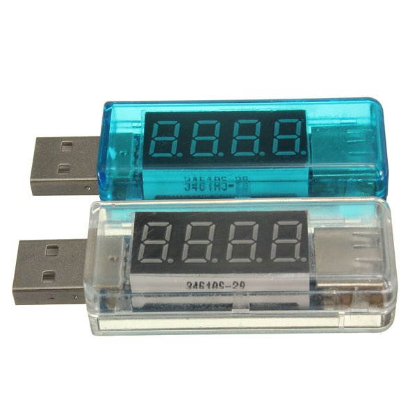 DC 3-7.5V 0-5A V2.0 USB Voltage Current Meter Detector Charger White