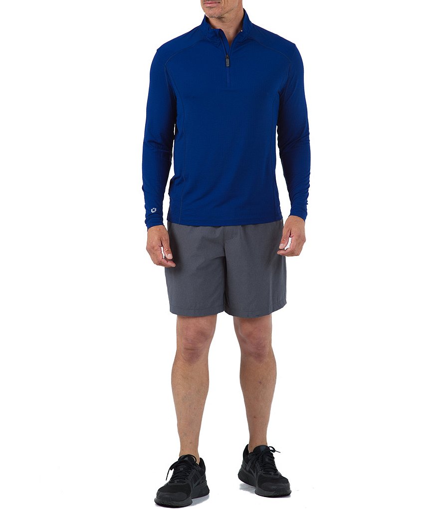 IBKUL Long-Sleeve UPF Mockneck Pullover