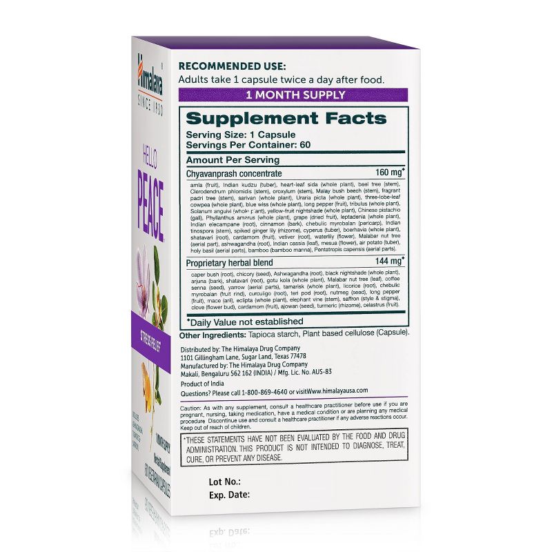 Himalaya Hello Peace Capsules - 60ct