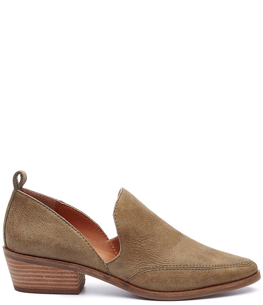 Lucky Brand Mahzan Leather Side Slit Pointed Toe Loafers