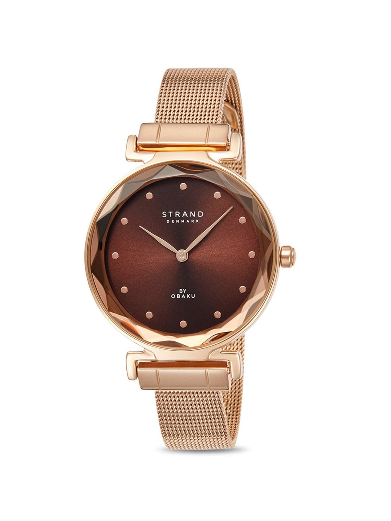 Strand By Obaku S731LXVNMN Guava Walnut Analog Watch for Women