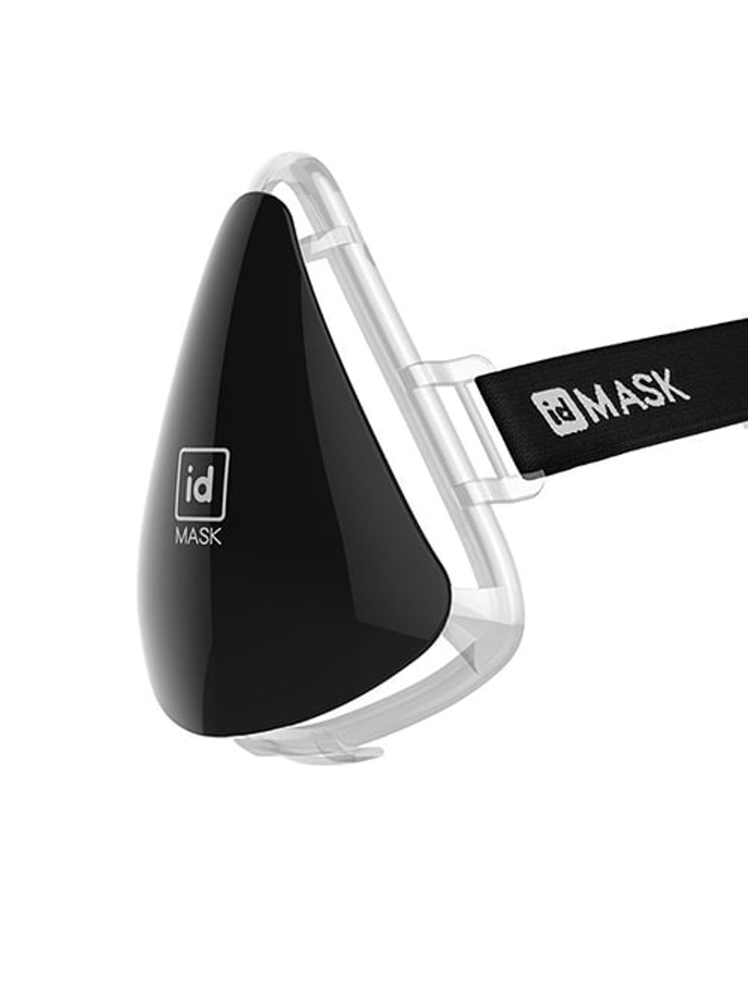 idMASK Black Reusable Mask Shield With Headstrap - Kids