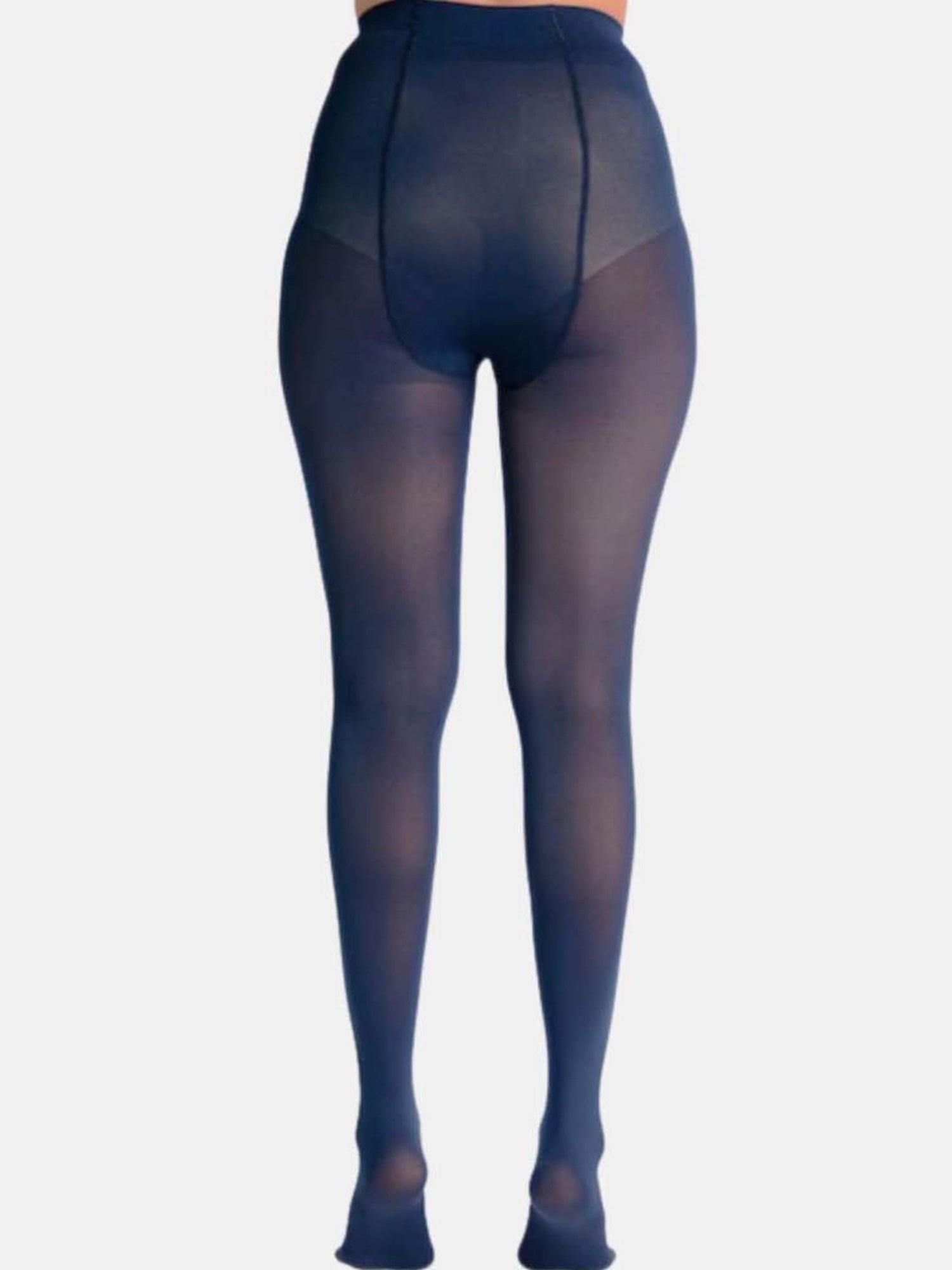 Secrets By ZeroKaata Navy & Pink Plain Pantyhose Stockings - Pack Of 2