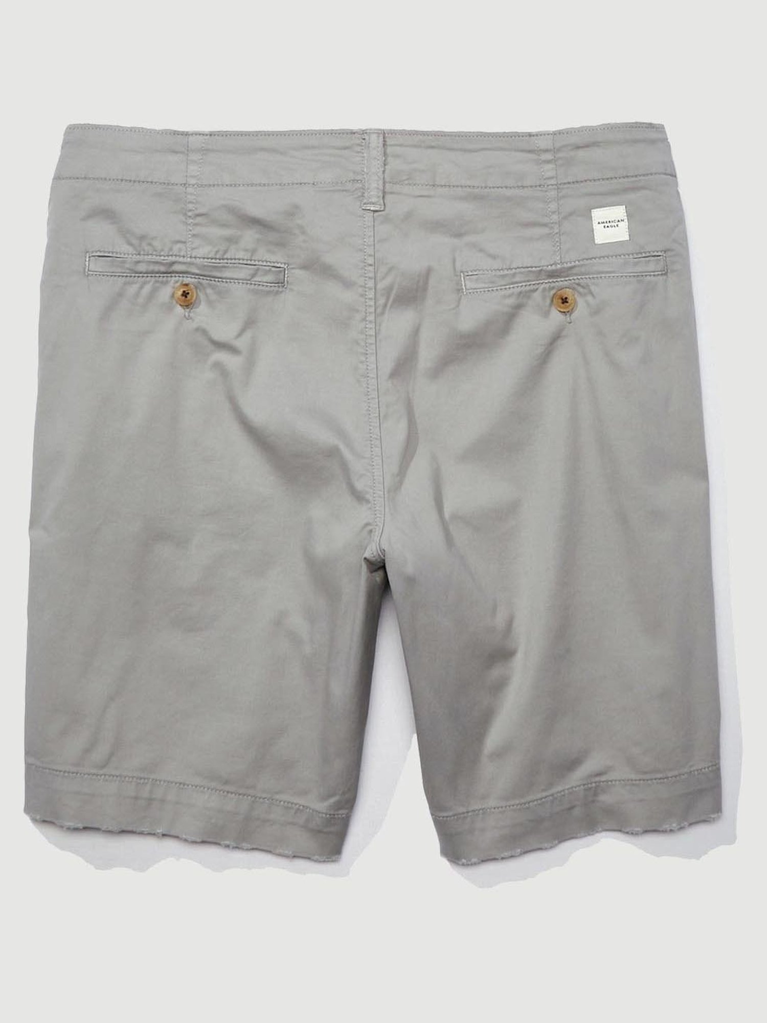 American Eagle Grey Cotton Regular Fit Shorts