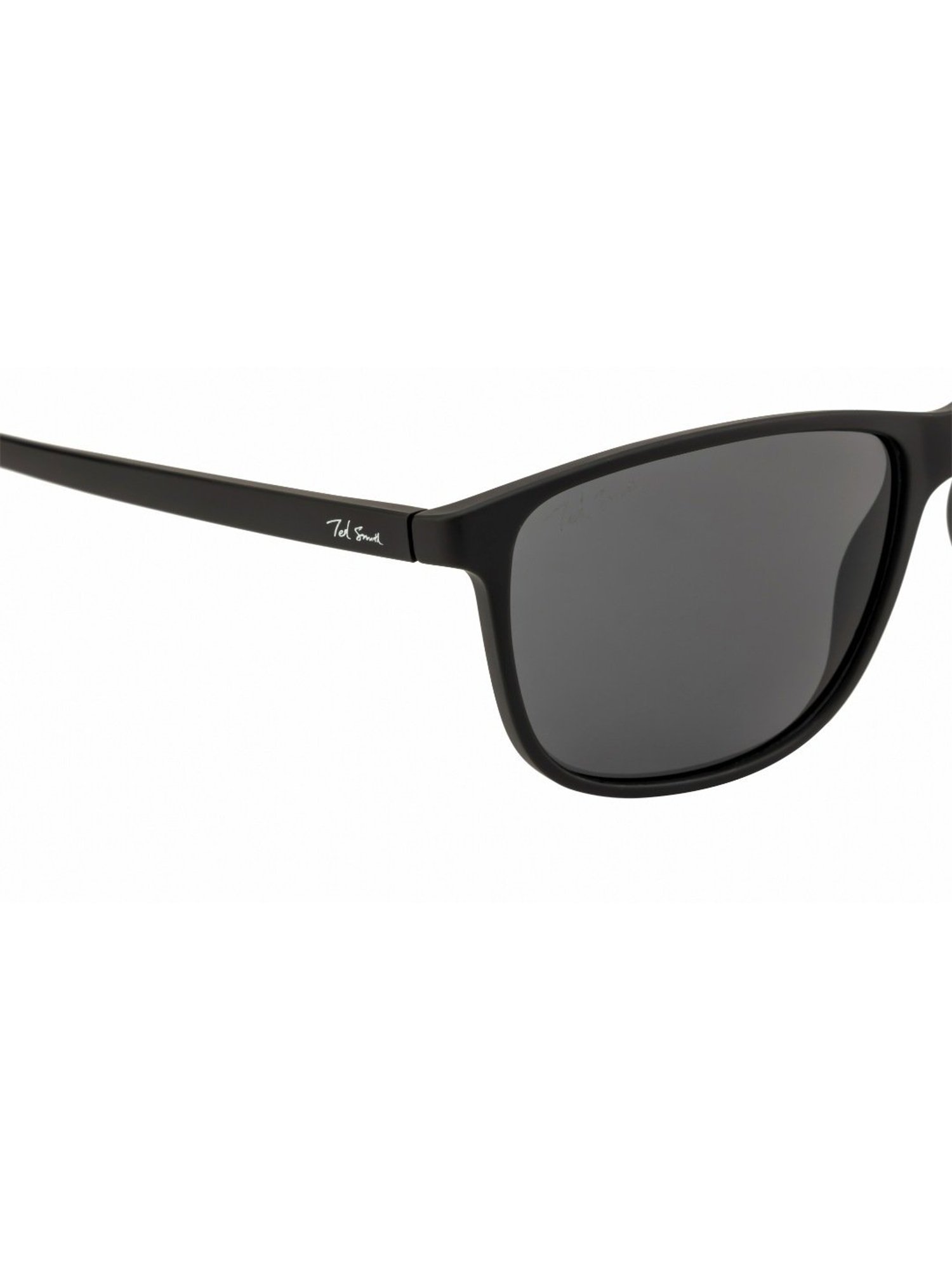 Ted Smith Black Acetate Unisex Sunglasses