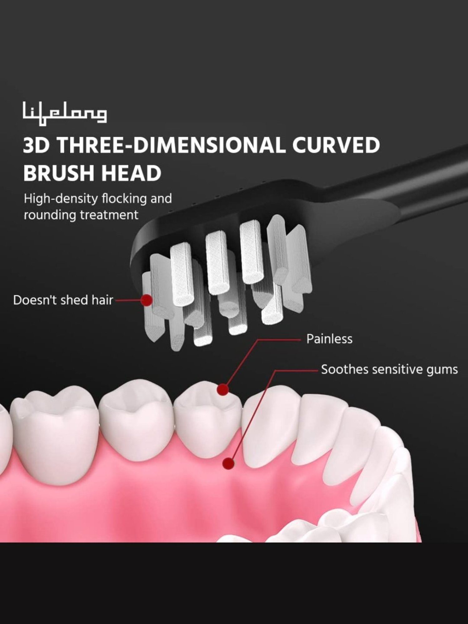 Lifelong LLDC117 Free Clove Dental Care Plan with Electric Toothbrush (Black)