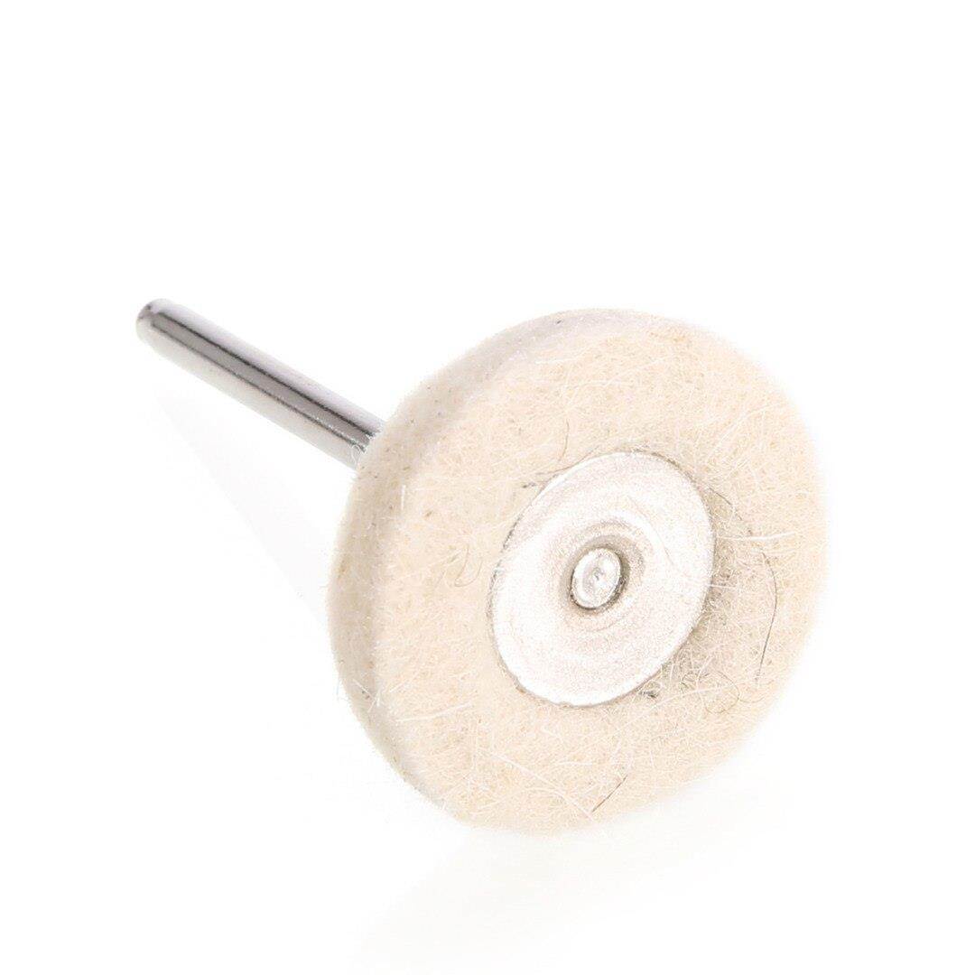 Mayitr 10Pcs 25mm Rotary Wool Felt Polishing Buffing Drill Grinder Wheel Grinder Brushes for Rotary Tool Accessories 3MM Shank