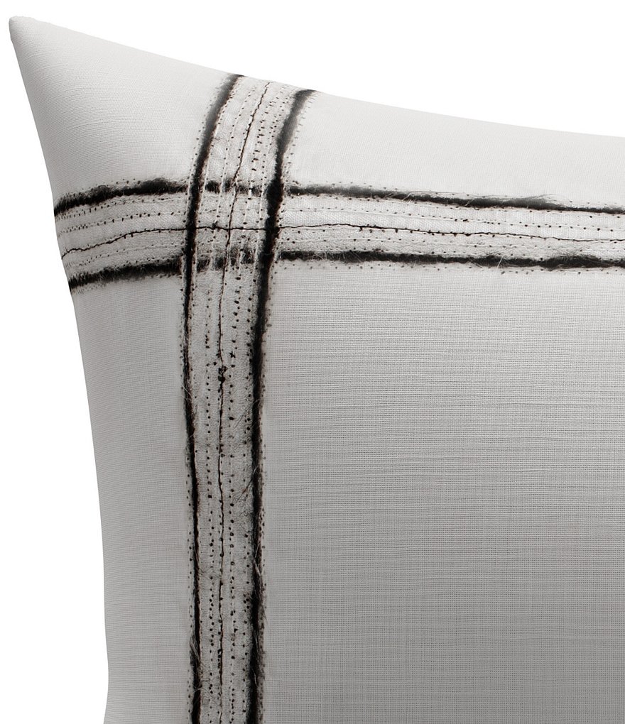 Vera Wang Charcoal Vines Mohair Plaid Breakfast Pillow