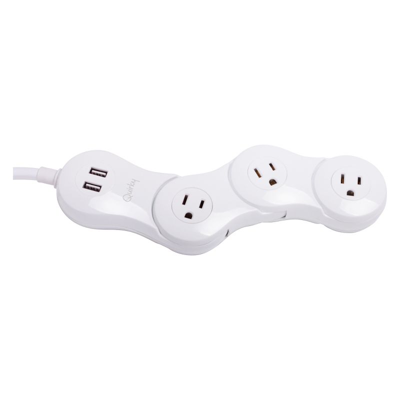 Quirky Pivot Power Surge Protector Desktop White