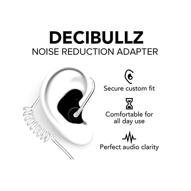 AVPH3RDO Combo Kit AVPH3 Transparent Security amp Surveillance Headsets with PTTVOX Behind The Ear Microphones amp Decibullz Noise Reduction Radio Headset Adapter Combo Pack