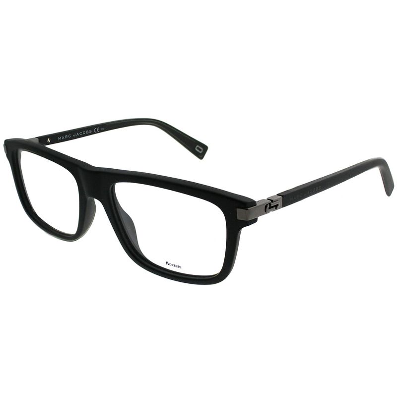 Marc Jacobs  RZZ Unisex Rectangle Eyeglasses Matte Black Dark Ruthenium 53mm