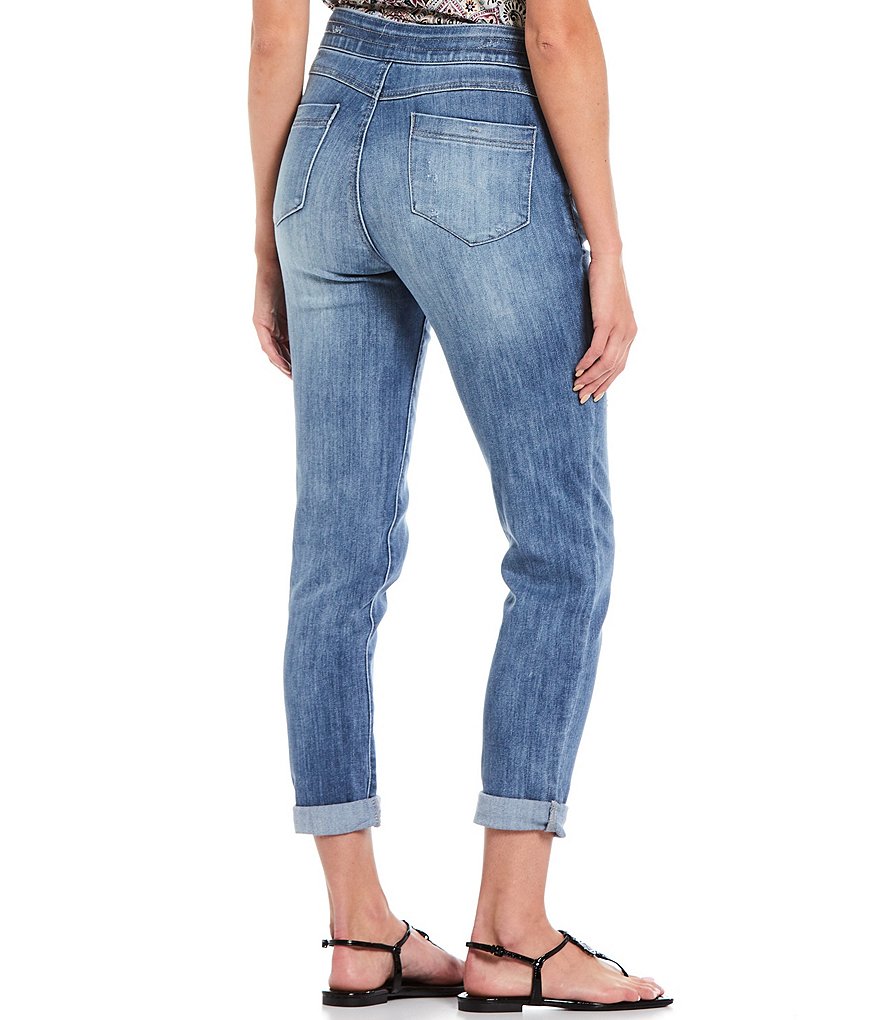 Democracy High Rise Drawstring Pull-On Roll Cuff Pants