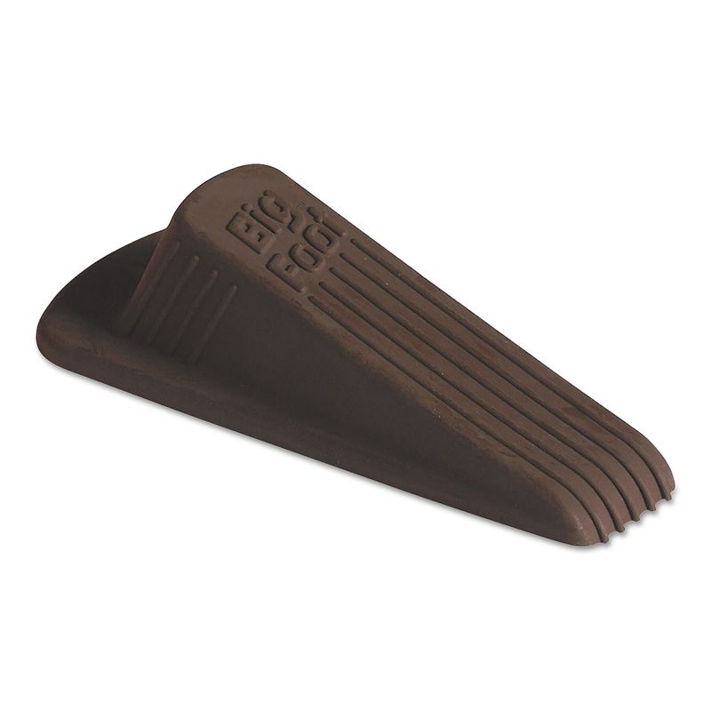 Master Caster Big Foot Doorstop, No-Slip Rubber, 2 1/4w x 4 3/4d x 1 1/4h, Brown, 12/Pack 00985