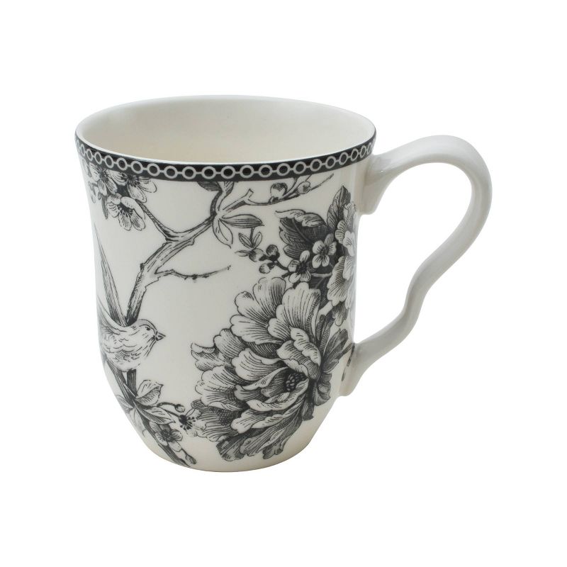 16pc Porcelain Adelaide Dinnerware Set Black - 222 Fifth