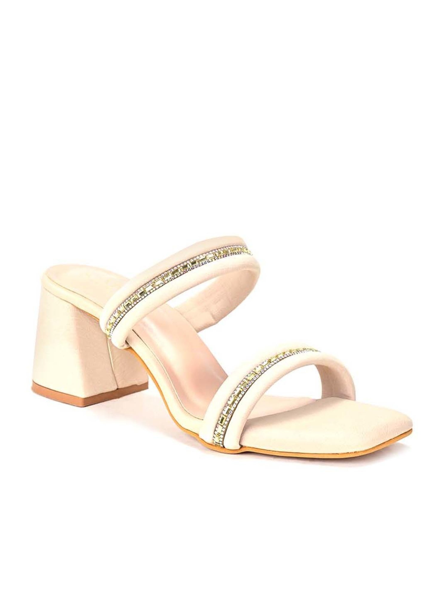 Scentra Women's Beige Casual Sandals