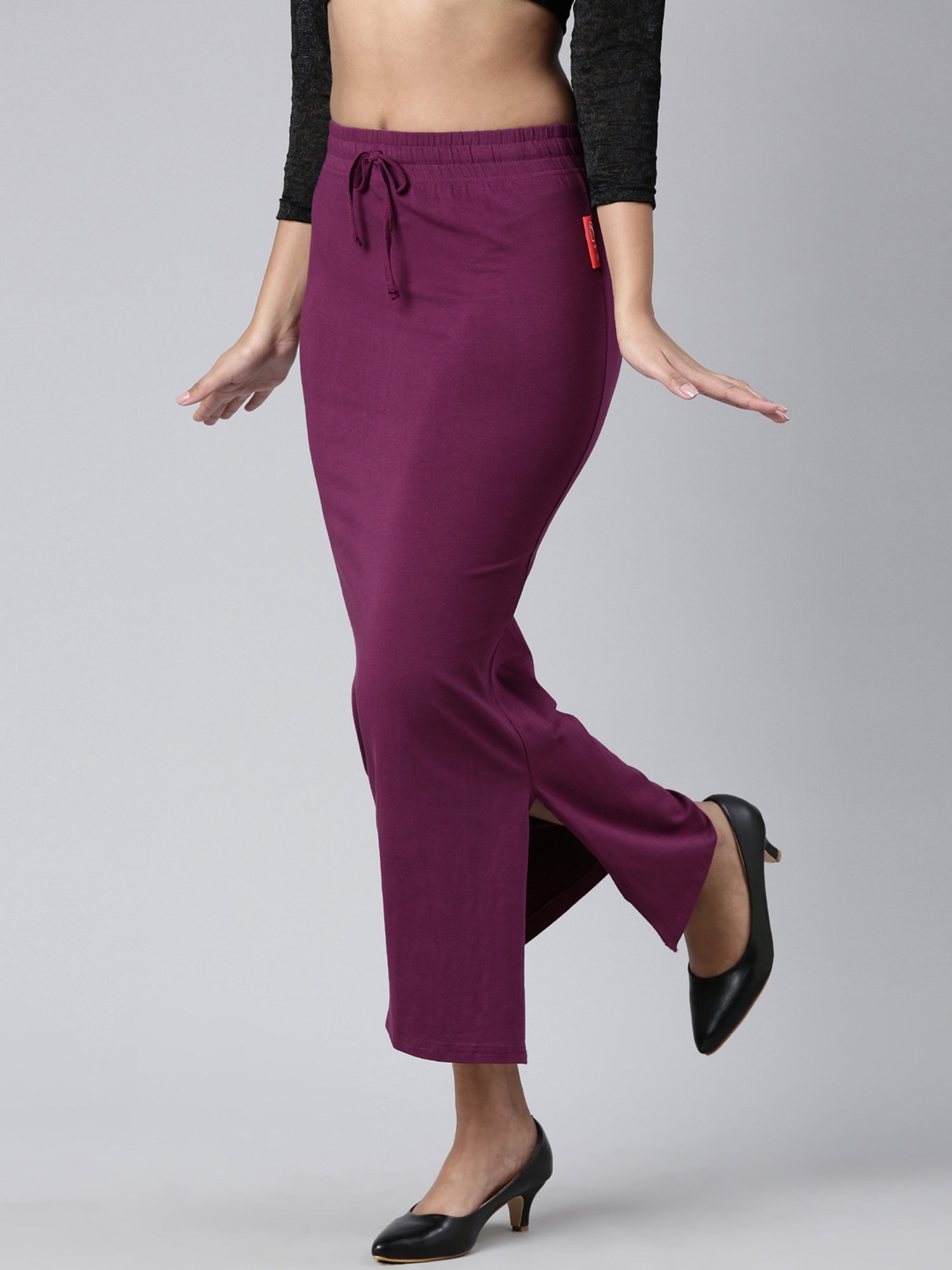 JCSS Purple Cotton Saree Shapewear