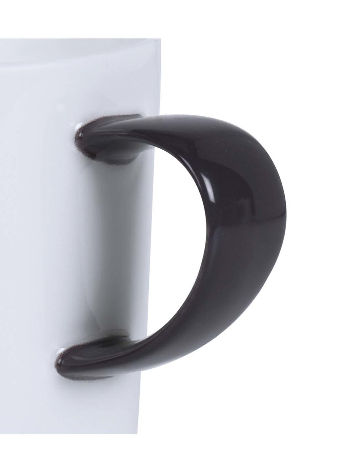 Femora Black Ceramic Coffee Mugs (0.36 L) - Set of 4