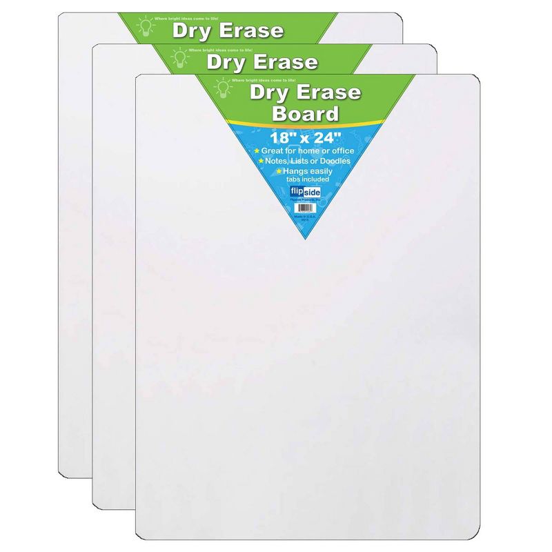 3pk 18" x 24" Dry Erase Boards - Flipside