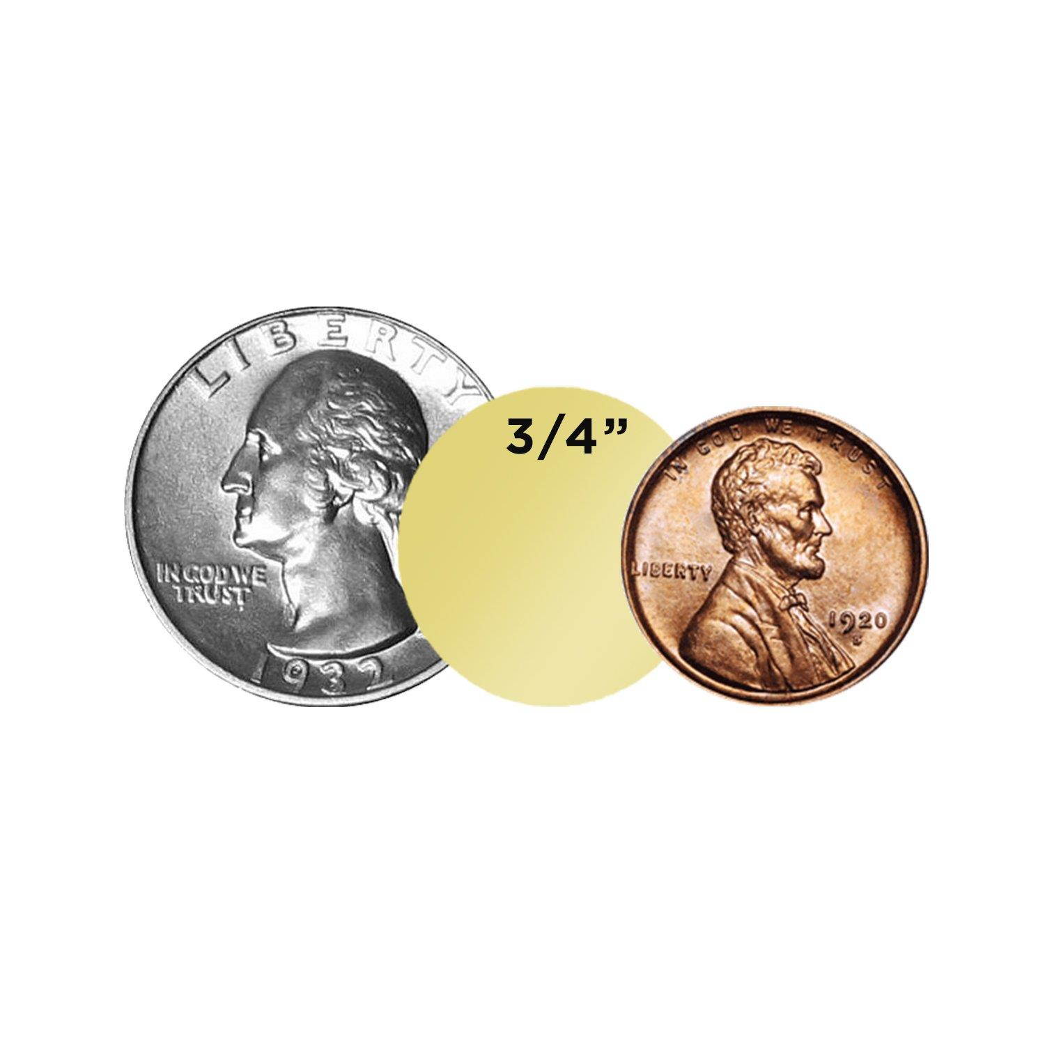 ChromaLabel 3/4 inch Removable Color-Code Dot Labels | 1,000/Roll (Gold)