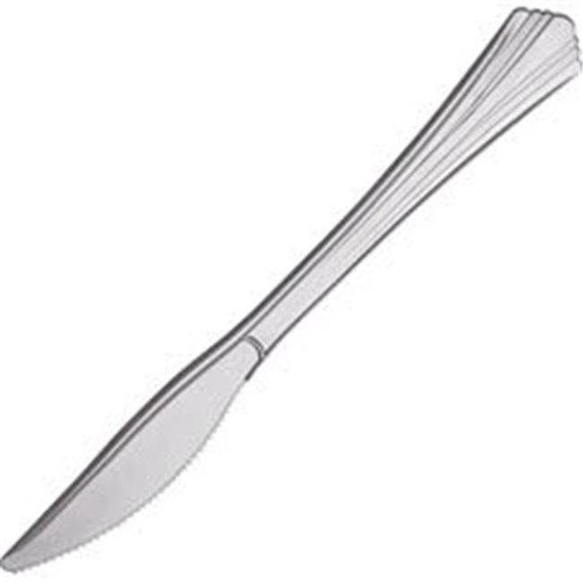 Heavyweight Plastic Knives, Silver, 7 1/2", Reflections Design, 600/Carton