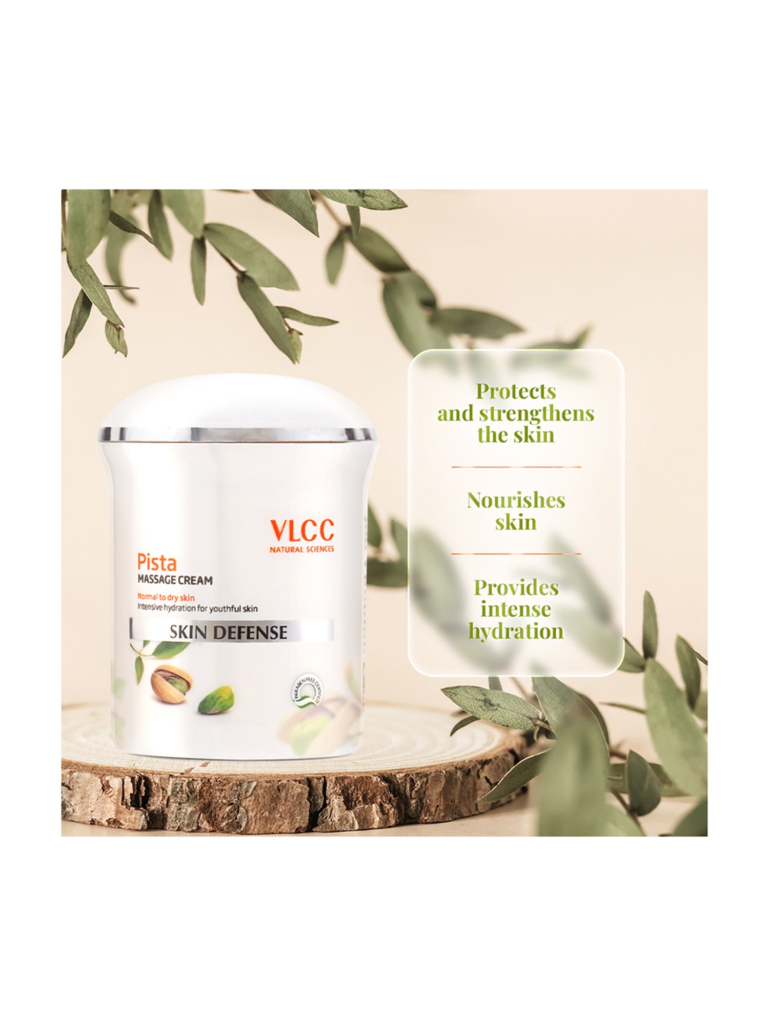 VLCC Sandal Cleansing Milk & VLCC Pista Massage Cream Combo