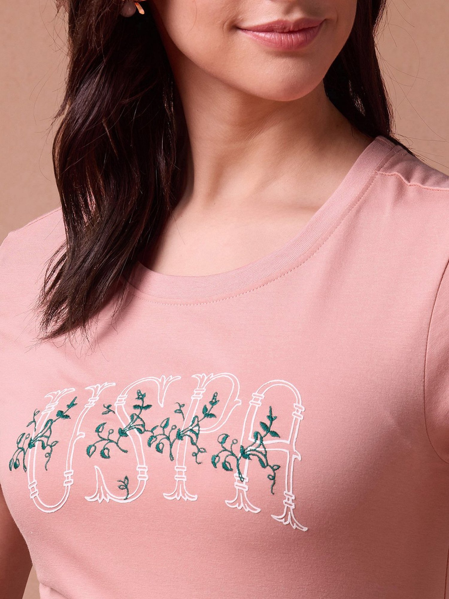 U.S. Polo Assn. Pink Graphic Print T-Shirt