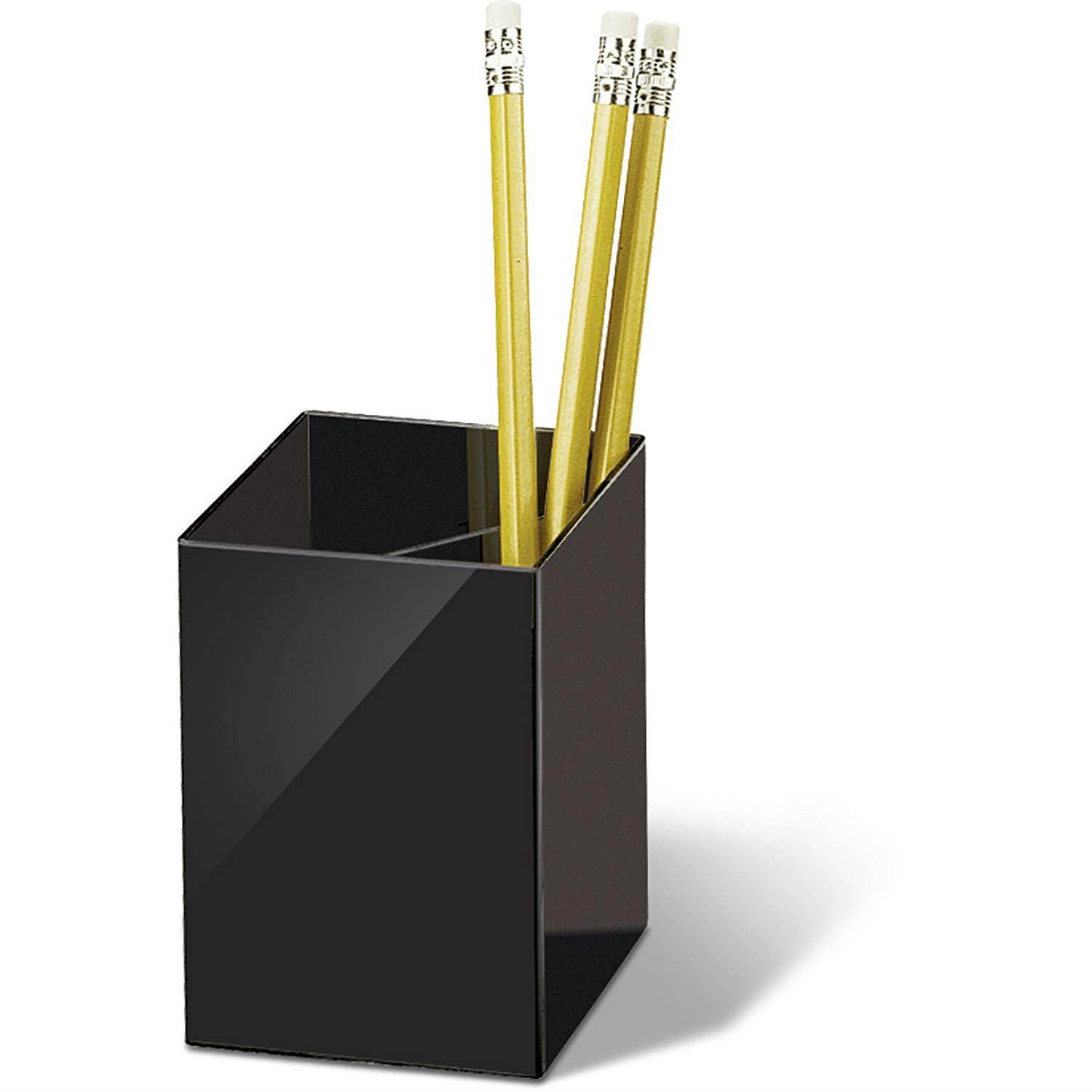 Officemate OIC Pencil Cup with 3 Compartments, Black (93681)